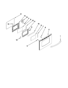 Lower Door Parts Diagram and Parts List for MER6755AAS26  Maytag Range
