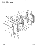 DOOR Diagram and Parts List for A9845VPV  Admiral Wall Oven