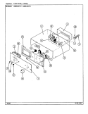 CONTROL PANEL Diagram and Parts List for A9854XPB  Admiral Wall Oven