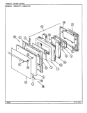 DOOR (UPPER) Diagram and Parts List for A9854XPB  Admiral Wall Oven
