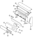 CONTROL PANEL Diagram and Parts List for 3488VTV  Magic Chef Range