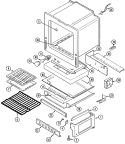 OVEN / BASE Diagram and Parts List for A3438SRW  Admiral Range