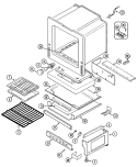 OVEN / BASE Diagram and Parts List for A6498VRV  Admiral Range