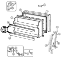 FREEZER DOOR Diagram and Parts List for GT23A83A  Maytag Refrigerator