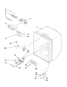 Refrigerator Liner Parts Diagram and Parts List for JFC2290VEP1  Jenn-Air Refrigerator