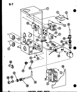 Control Panel Parts 1 Diagram and Parts List for EPCG3010-1B P67470-2C Amana Heater