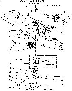 Base Assembly Diagram and Parts List for 11620720  Kenmore Canister Vacuum