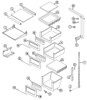 SHELVES & ACCESSORIES Diagram and Parts List for RCE244TDV  Magic Chef Refrigerator