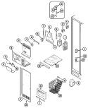Part Location Diagram of 69724-1 Whirlpool BOX, AUGER MOTOR