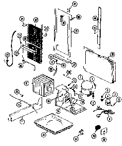 Unit Compartment & System Diagram and Parts List for RSW2200CAL DM31B Maytag Refrigerator
