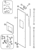 FREEZER OUTER DOOR Diagram and Parts List for JRSD2790A  Jenn-Air Refrigerator
