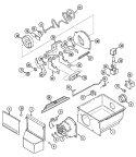 ICE CRUSHER & BIN Diagram and Parts List for JRSD249KA  Jenn-Air Refrigerator
