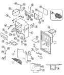 ICE & WATER DISPENSER Diagram and Parts List for RC274TDM  Amana Refrigerator