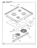 TOP ASSEMBLY Diagram and Parts List for 667AK-TSVW  Admiral Range