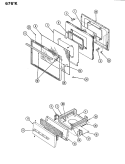 DOOR Diagram and Parts List for 676AK-KSVW  Admiral Range
