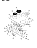 TOP ASSEMBLY Diagram and Parts List for S968J-CHZW  Admiral Range