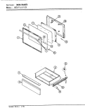 DOOR / DRAWER Diagram and Parts List for 653WJ-V-CX  Admiral Range