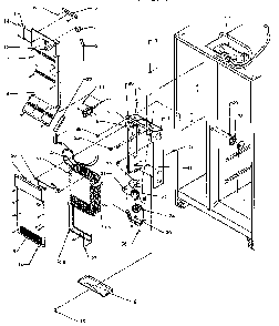 Evaporator And Air Handling Diagram and Parts List for SPD25AW-P1162435WW  Amana Refrigerator