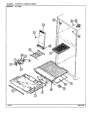 FREEZER COMPARTMENT Diagram and Parts List for NT194M DC61A Admiral Refrigerator