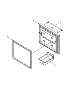 Freezer Door Parts Diagram and Parts List for MFW2055DRH01  Maytag Refrigerator
