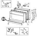 FREEZER DOOR Diagram and Parts List for NT198MA  Norge Refrigerator