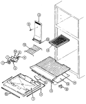 FREEZER COMPARTMENT Diagram and Parts List for NT153MW DC01A Maytag Refrigerator