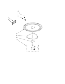 Turntable Parts Diagram and Parts List for YAMV1160VAS3  Amana Microwave