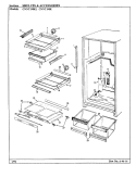 SHELVES & ACCESSORIES Diagram and Parts List for CNNT198KL BF52C Maytag Refrigerator