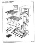 FREEZER COMPARTMENT Diagram and Parts List for NT198MW DE57A Norge Refrigerator