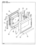 DOOR Diagram and Parts List for MN46GN-14T  Norge Microwave