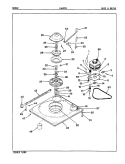 BASE & DRIVE (REV. A - D) Diagram and Parts List for LWL203H  Amana Washer
