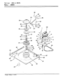 BASE & DRIVE (WHT) Diagram and Parts List for LWM205W  Amana Washer