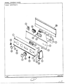Control Panel Diagram and Parts List for 6748A  Norge Washer