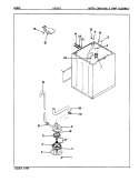 WATER CARRYING & PUMP ASSY. (REV. E - F) Diagram and Parts List for LWL253H  Amana Washer