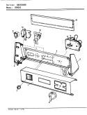 CONTROL PANEL (ORIG. REV. A - D) (WHT) Diagram and Parts List for DEM205W  Norge Dryer