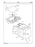 EXTERIOR (ORIG. REV. A - D) Diagram and Parts List for LWL203WC  Amana Washer