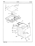 EXTERIOR (REV. E - H) Diagram and Parts List for LWL203WC  Amana Washer