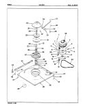 BASE & DRIVE (REV. E - H) Diagram and Parts List for LWL203HC  Amana Washer