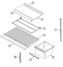 Part Location Diagram of 70107-6 Whirlpool TRIM, SHELF (FRONT)