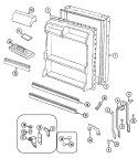 FRESH FOOD DOOR Diagram and Parts List for GT15A83V  Admiral Refrigerator