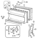 FREEZER DOOR Diagram and Parts List for GT15A83V  Admiral Refrigerator