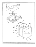 EXTERIOR (REV. F - K) Diagram and Parts List for TLWM208IIW  Norge Washer
