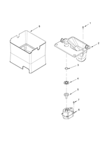 Motor And Ice Container Parts Diagram and Parts List for JFX2897DRM02  Jenn-Air Refrigerator