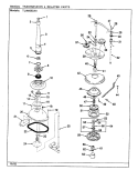 TRANSMISSION & RELATED PARTS (REV. F - K) Diagram and Parts List for TLWM202IIA  Norge Washer