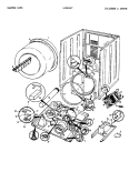 CYLINDER & DRIVE Diagram and Parts List for LDG9127W  Norge Dryer