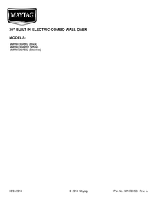 Cover Sheet Diagram and Parts List for MMW9730AB02  Maytag Microwave