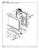 DOOR Diagram and Parts List for NDU2CA-35  Norge Dishwasher