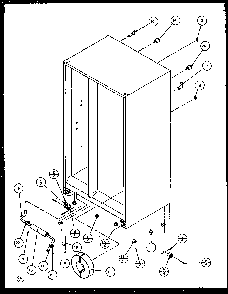 Drain And Rollers Diagram and Parts List for SQD25MB3W-P1153404WW  Amana Refrigerator