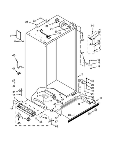 Cabinet Parts Diagram and Parts List for JS42PPDUDB20  Jenn-Air Refrigerator
