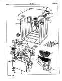 EXTERIOR (ORIG. REV. A - B) Diagram and Parts List for DEL204A  Norge Dryer